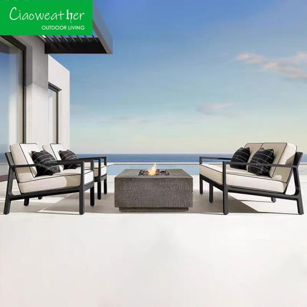 Terrace Wooden Set Luxury Modern Teak Wood Sofa Sets for Hotel Chairs Outdoor