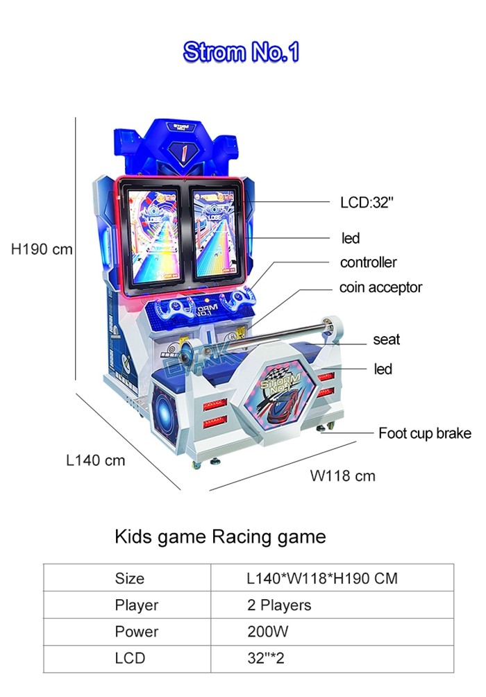 Wholesale Children Arcade Racing Game Machine Coin Operated Video Game Machine