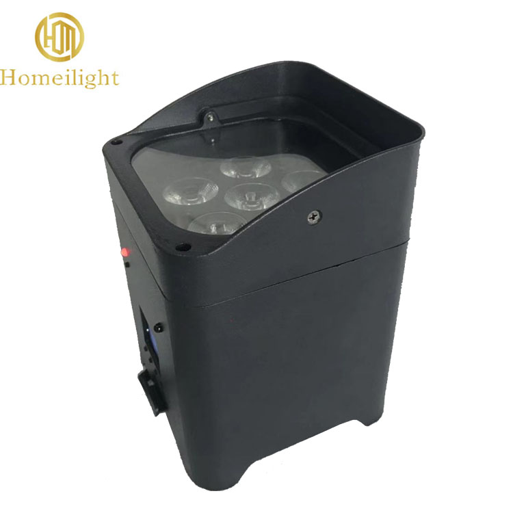 Wireless LED Par Light DMX 512 6*18w RGBWAUV 6IN1 LED Projection Light