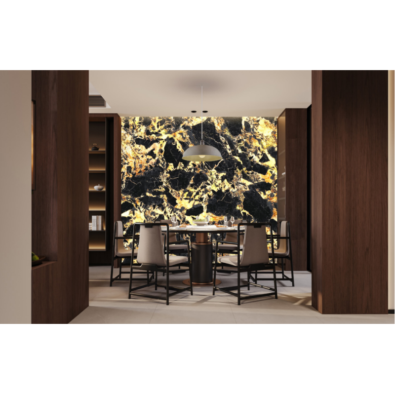 3D Printed Translucent Stone Wall Panel Luxury Texture Accent Wall Cladding
