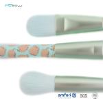 6pcs Blue Marble Plastic Makeup Brush Set Nylon Hair With PVC Packaging Box