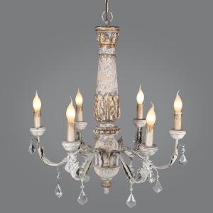 Wholesale Wood Bead chandelier lighting lustre bois for country farmhouse rustic Chandelier(WH-CI-21) from china suppliers
