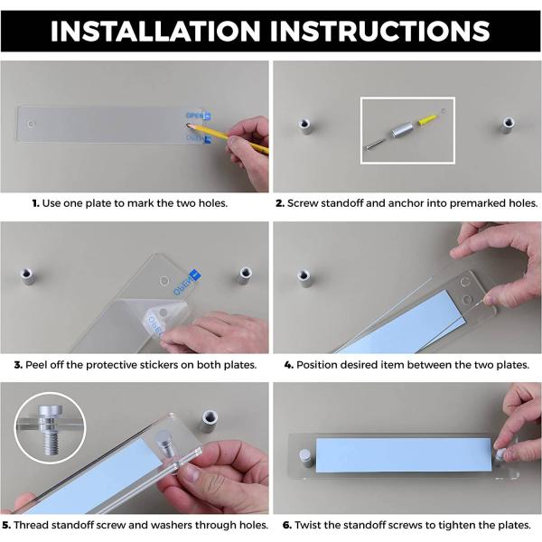 Acrylic Wall Mounted Name Plate Holder