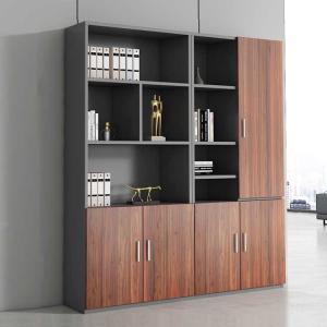 Wholesale 71 Inch Office Wooden Filing Cabinets Boss Desk Matching Bookcase Brown from china suppliers