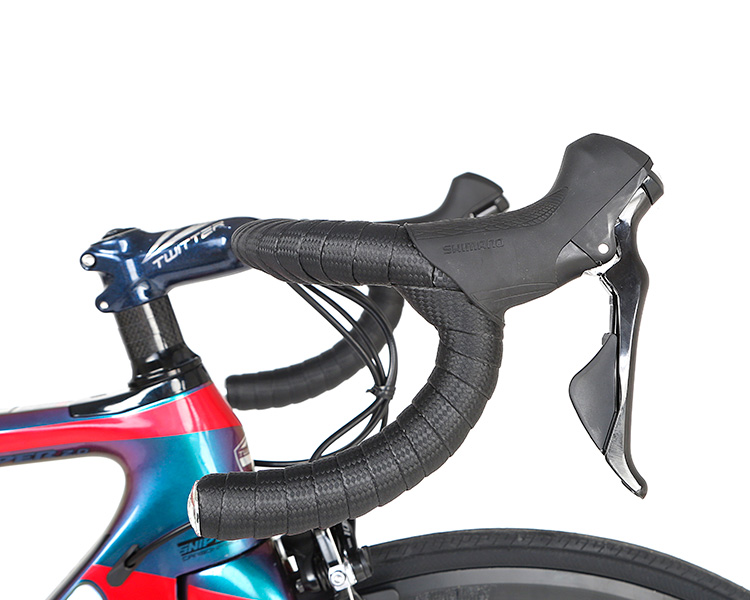 Durable Carbon Fiber Road Bike , Sports Racing Bicycle Reflective Decals Fork