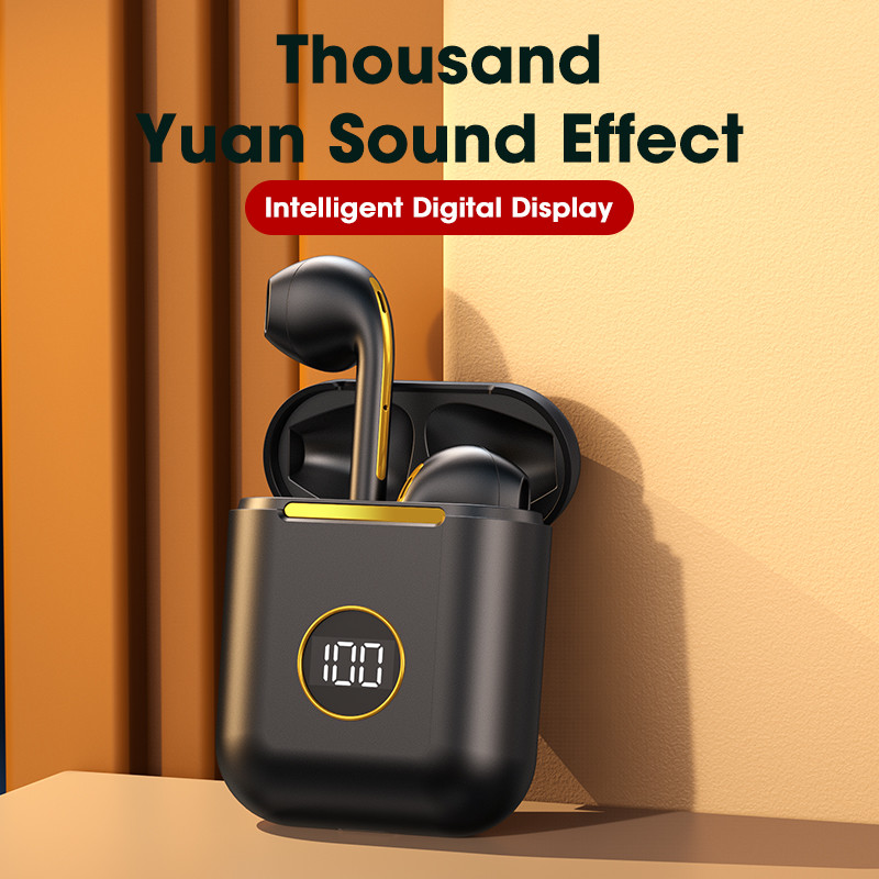 J18 Noise Cancelling Earphones TWS Bluetooth 5.1 Stereo Earbuds Headset