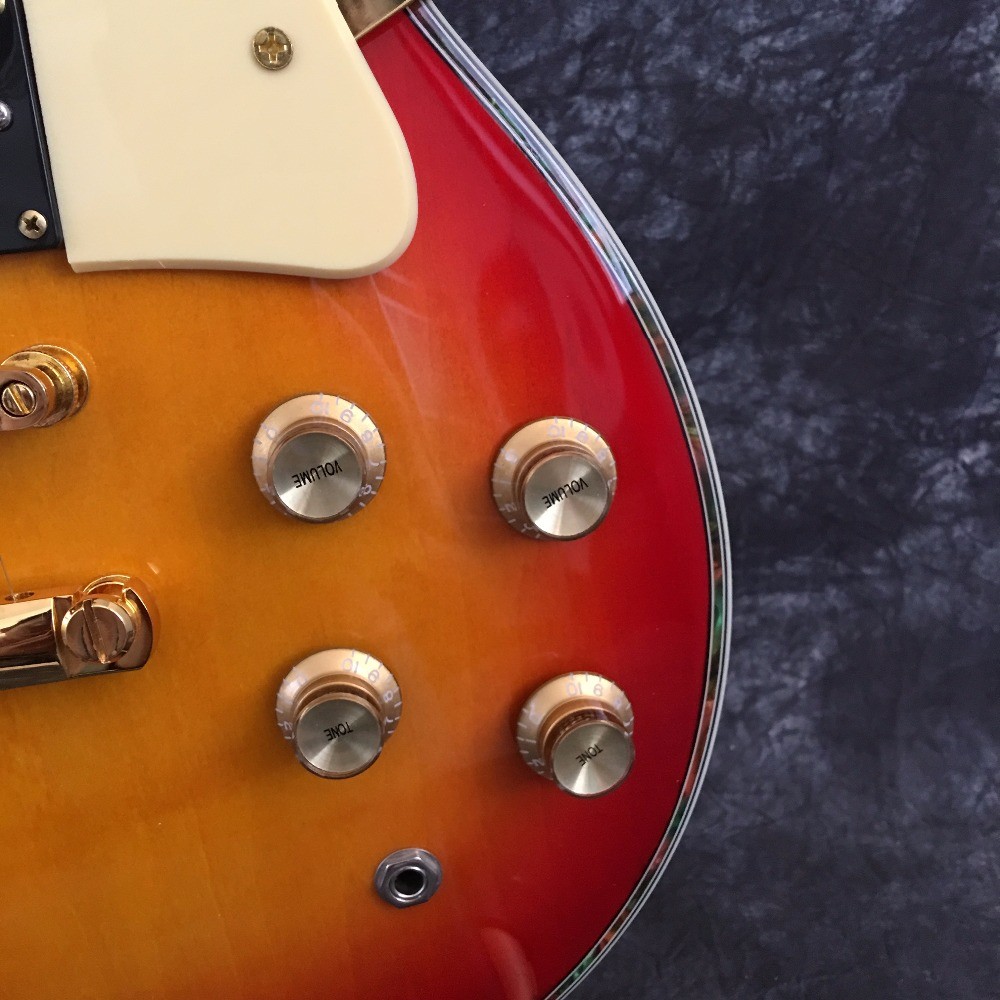 Cherry Sunburst Finishing YMH SG Electric Guitar CS Cherry Sunburst SG Electric Guitar With Gold Hardware