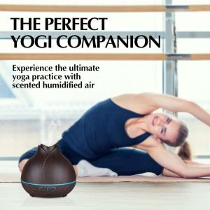 Wholesale Cool Mist 400ml Wood Grain Ultrasonic Aroma Essential Oil Diffuser for Office Bedroom from china suppliers