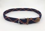 1.33'' Width Polyster Leather Mens Woven Elastic Belt