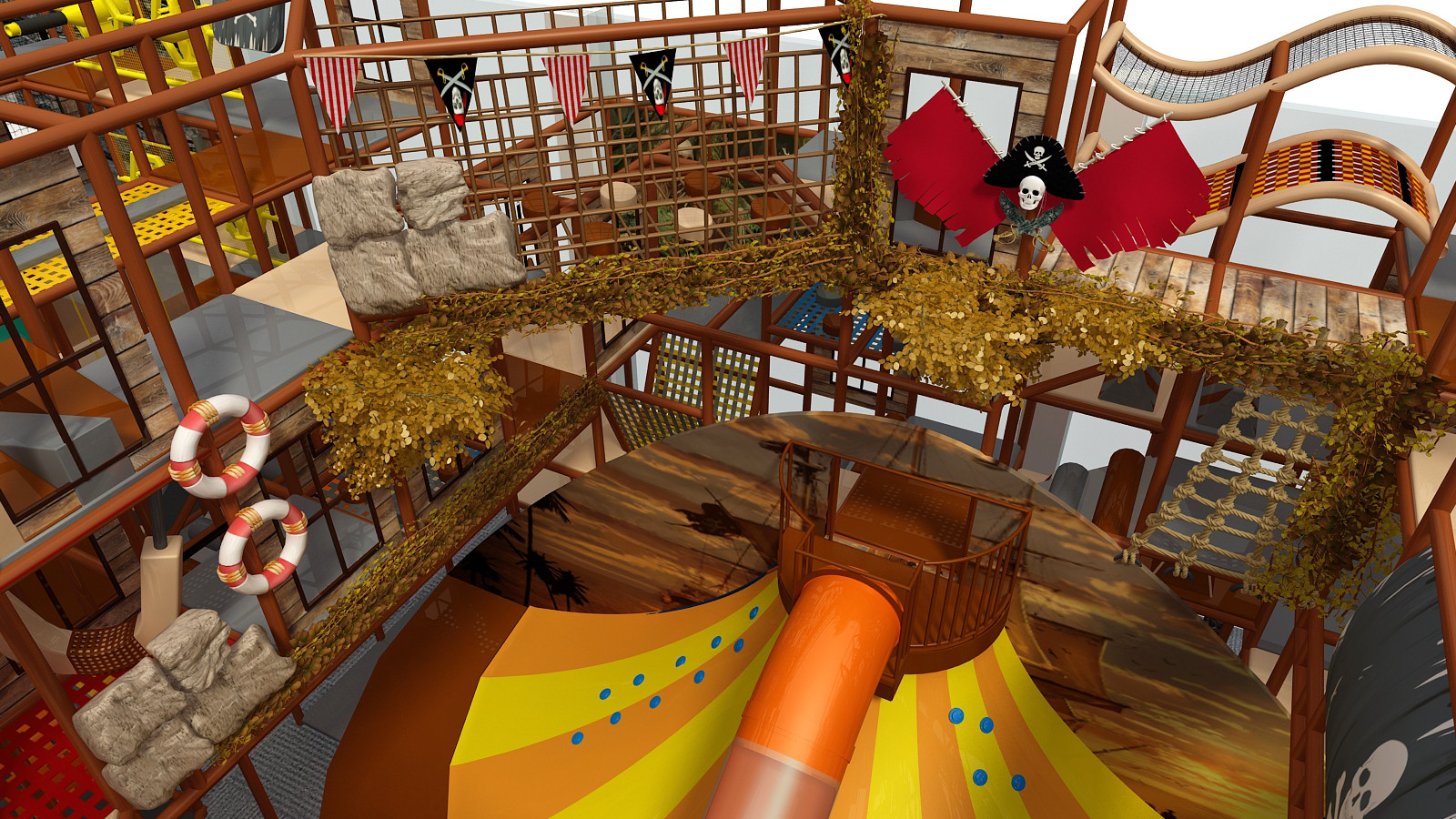 Commerical Kids Trampoline Park Equipment For Shopping Mall Indoor Playgrounds