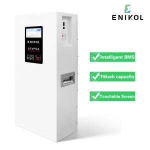 Wholesale Touchable Screen Wall Mounted 15kwh Lithium Battery 51.2v 300ah Lifepo4 Home Energy Storage Battery from china suppliers