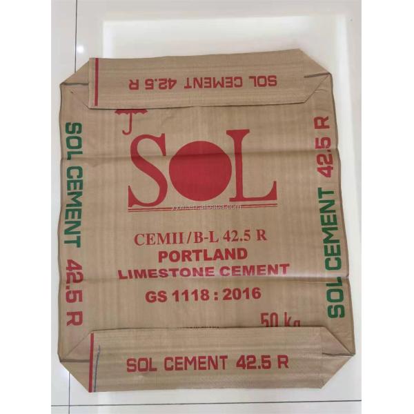 50kg Custom PP Woven Cement Bag with Laminated Printing