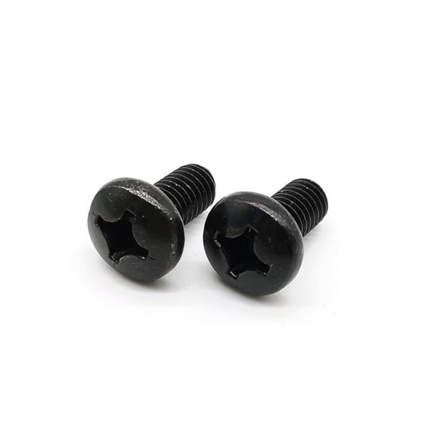 Small 18-8 Stainless Steel Machine Screws Black Zinc Phillips Round Head Machine