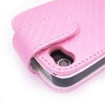 Pink Leather Holster Clip, Cell Phone Faceplate Covers For Apple IPhone 4