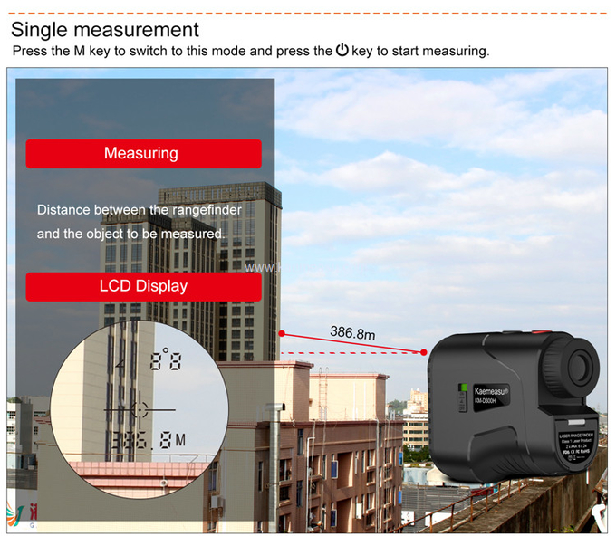 kaemeasu Battery Model Laser Rnagefidner Golf Telescope 6.5X Magnetification Distance Meter D1000