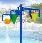 Large Fiberglass and PVC Spray Park Equipment For 3 ~ 5 persons