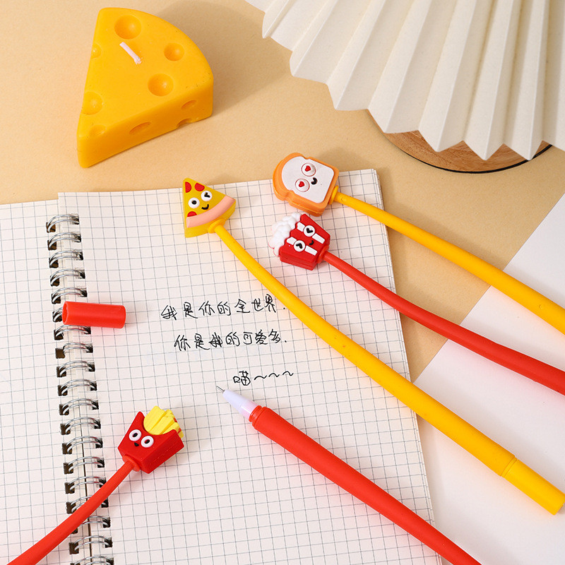 Cute Kawaii Pen Accessories For Girl Animal Fruit Shaped Stress Relief Supplies Gel Ink Pens With Replacement Refills For Kids Students School Office