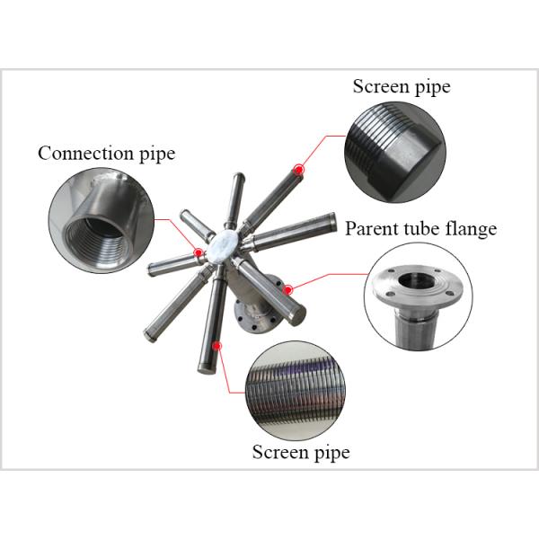 Flanged Wedge wire Collectors For Water, Johnson Wire Screen Distributor
