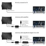 5g 4k Yagi Exterior Aerial For Plug 75 Ohm Digital Outdoor Cable Adapter Gold Tv