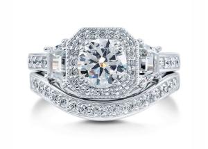 Wholesale 6.5MM 1ct Diamond Engagement Wedding Rings Round Cutting for Anniversary from china suppliers