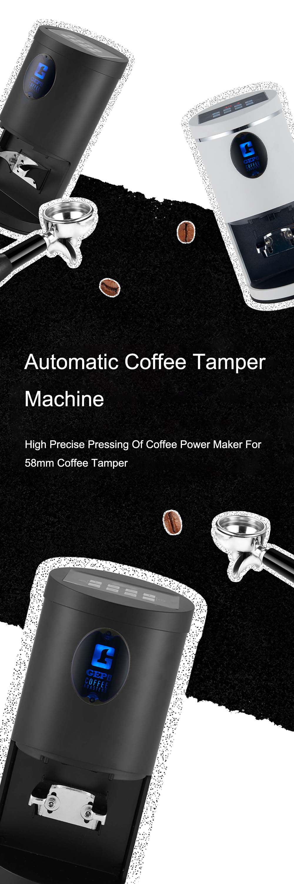 110V-220V / 60W Electric Coffee Tamper Machine for Fast and Automatic Powder Pressing
