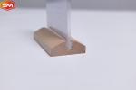 Beech Wood Wooden Base T Shape Clear Acrylic Sign Holder Wedding Menu Card