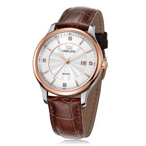 Wholesale Water Resistant Quartz Stainless Steel Watch Genuine Leather Strap With SR626SW Battery from china suppliers