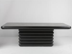 China Alist Cool Black Solid Wood Living Room Coffee Table Rectangular on sale