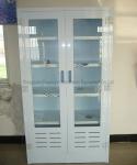 Durable 2 Doors Medical Storage Cabinets , Galvanized Steel Science Lab Cupboard