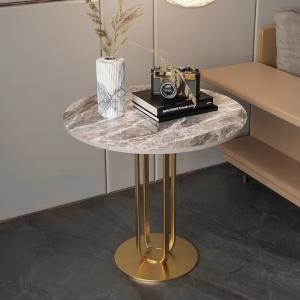 Wholesale Stainless Steel Bracket Hotel Bedroom Furniture Simple Rock Plate Table Facet Shaped from china suppliers