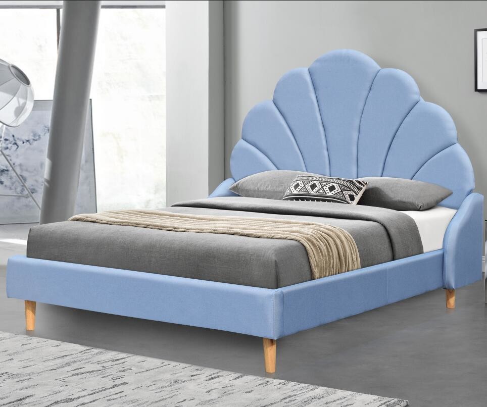 King Size Linen Upholstered King Bed