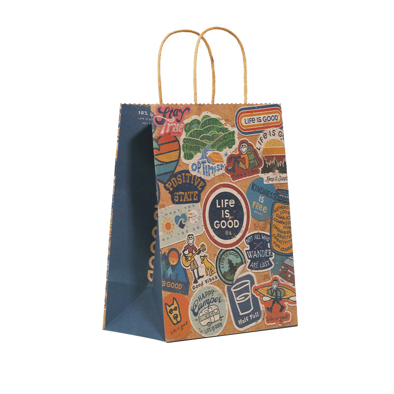 Custom Printed Zhejiang Kraft Paper Bag With Handles for Your Own Logo Promotion