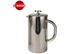 SS304 Double Wall Cafetiere French Press Coffee Pot 27 / 34 oz