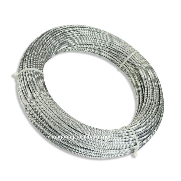 Construction 6x36 6x36 AiSi Stainless Steel 1/8'' Aircraft Wire Rope for Cable Railing Kit Standard AiSi Marine Grade