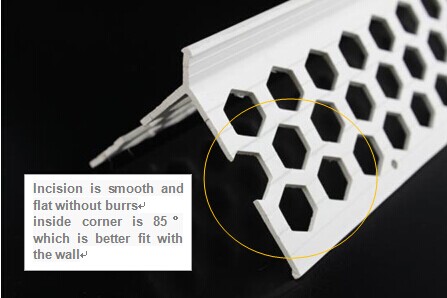 Smooth Surface Plastic Vinyl Corner Bead Energy Saving 8ft 10ft Length