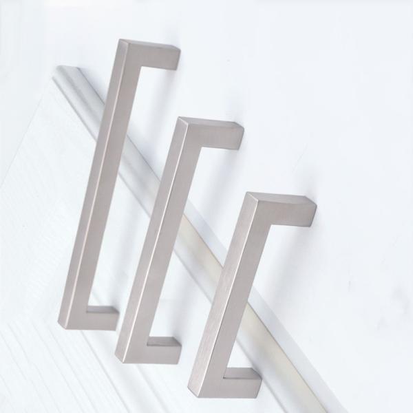 Brushed Chrome Silver Stainless Steel 201 Furniture Handle Pulls 224mm