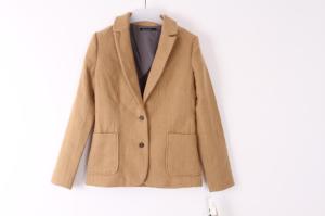 Wholesale Brown 57% Cotton 43% Linen Women Casual Blazer from china suppliers