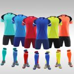 Blue Orange Yellow Sublimation Soccer Shirts Breathable Quick Dry Jersey