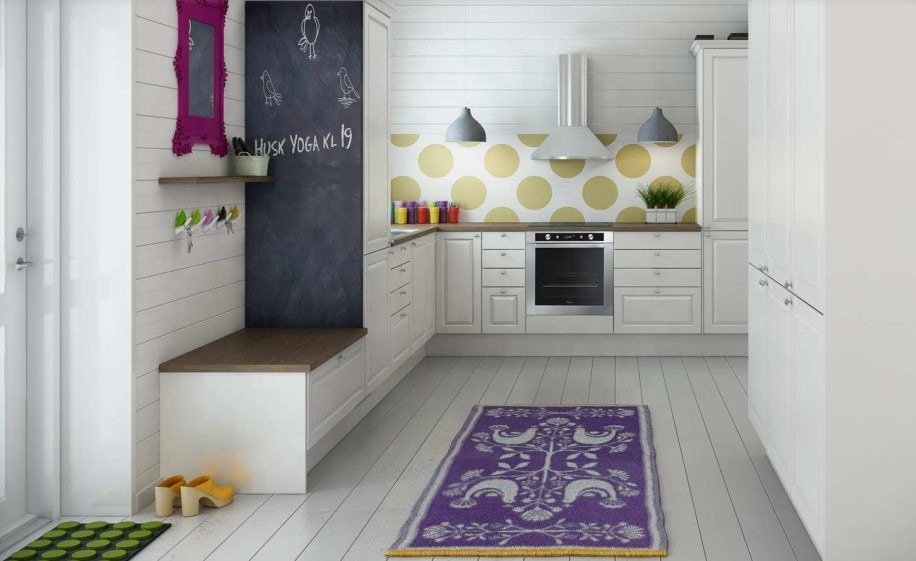 20mm White Pvc Contemporary Painted Kitchen Cabinets With Basin Spice Basket Drawer