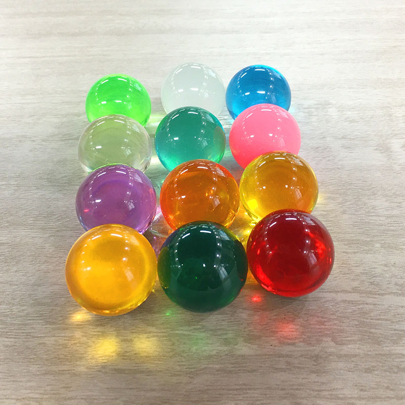 Craft Customized made in China Good Price home gaming clear 75MM acrylic balls household decorating game Colorful resin ball