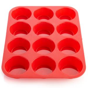 Wholesale Non-stick Heat Resistant Food Grade BPA-Free Bakeware Silicone 12-Cup Muffin Pan cake mold from china suppliers