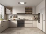 Plywood Board Waterproof White Melamine Kitchen Cabinets Sets For Hotel