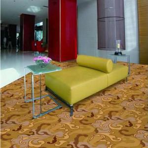 Wholesale Nylon Material Hotel Carpet Flooring , Brown Printed Fire Resistant Rugs from china suppliers