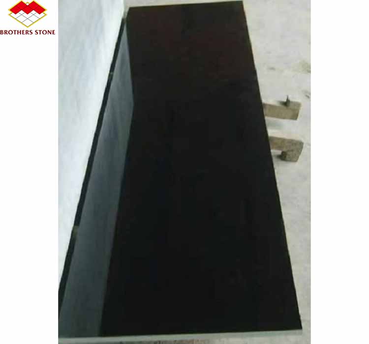 Pure Black Color Granite Slab Polished Surface Finishing Big Slab Form