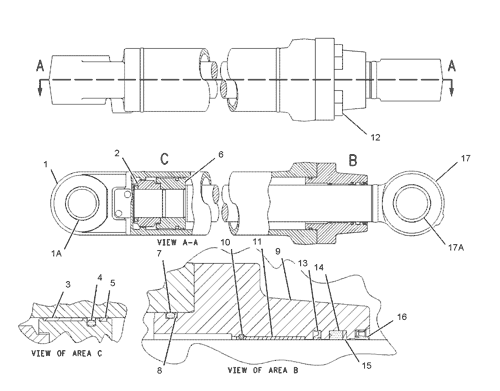 CA1764914 176-4914 1764914 Cylinder Seal Repair Kit For C-A-T E322B E322C E325B Genuine Bucket Cylinder Kit Seal