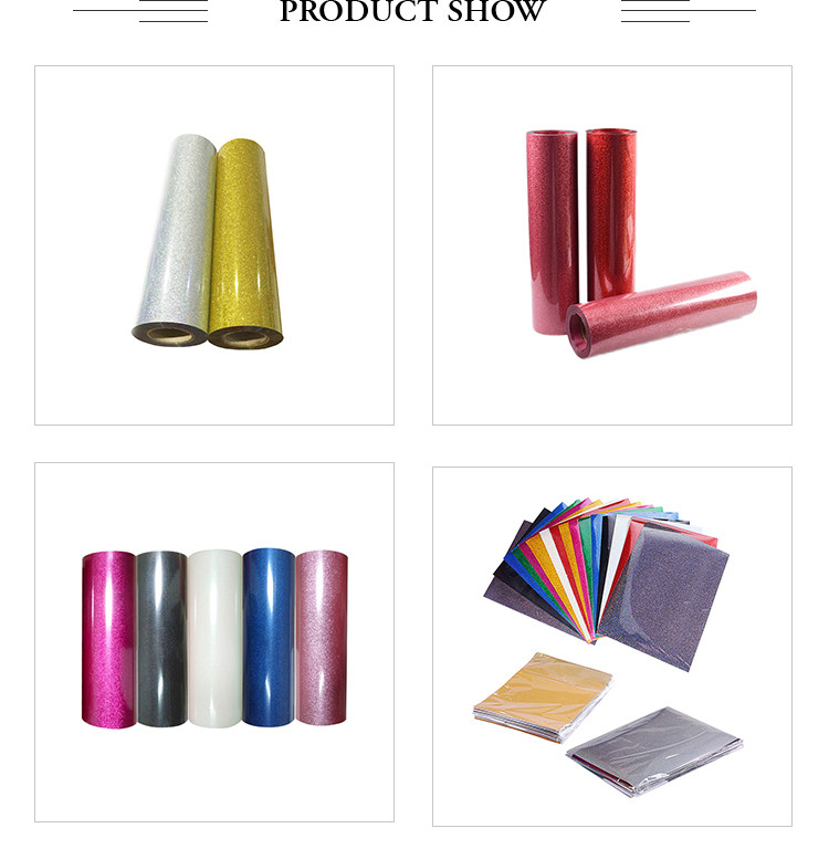 10x12inch Clear Heat Transfer Film Glitter Laser PU Pattern HTV