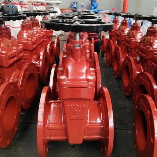 Pn16 Non Rising Stem Gate Valve GGG50 Ductile Iron Flange End Rubber Seat