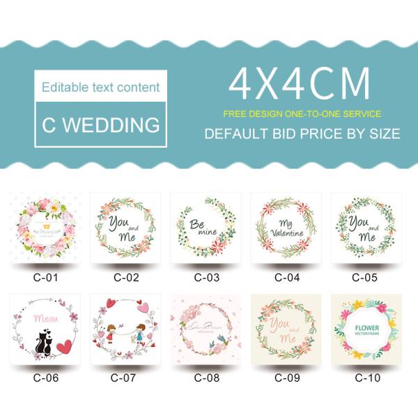 Print Circle Transparent Rose Gold Sticker LOGO Label custom printed logo Stickers