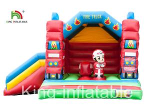 Wholesale Slide Type Fire Truck Trampoline Inflatable Jumping Castle For Indoor Kids from china suppliers
