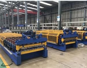 Wholesale Iron steel roof panel roll forming machine hydraulic cutting ibr making machine from china suppliers
